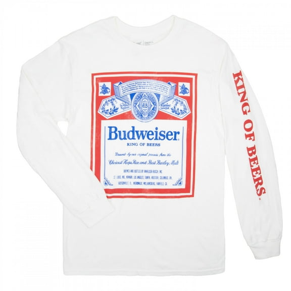 Budweiser King of Beers Sleeve Print Long Sleeve Shirt-Medium