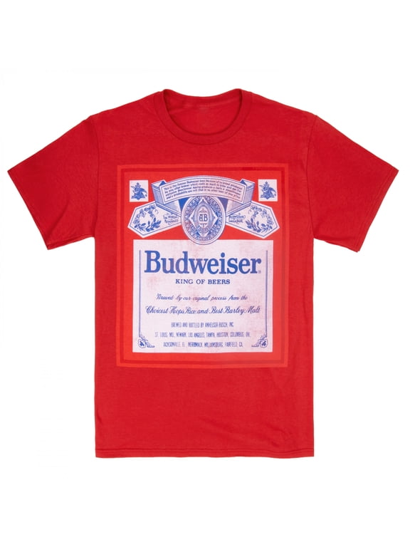 King of Beers Vintage Label Red T-Shirt-Large