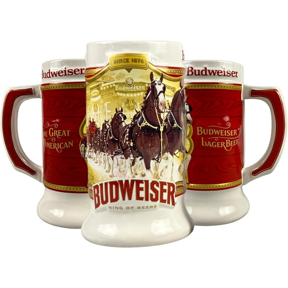 Budweiser Limited-Edition 2024 Holiday Stein Ceramic Stein Beer Glasses