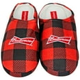 thumbnail image 1 of Budweiser Logo Flannel Print Men's House Slippers-XLarge, 1 of 4