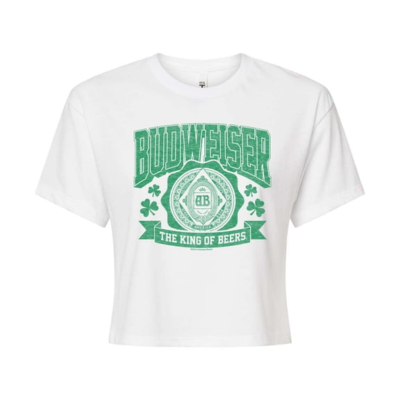 Budweiser - Medallion St Paddys - Junior's Cropped Tee