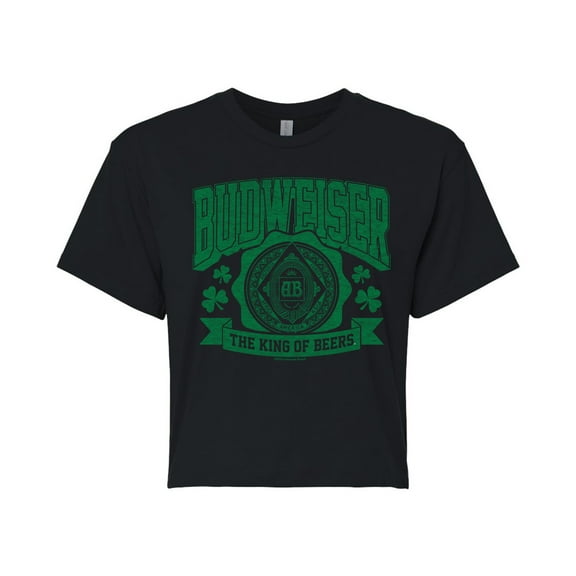 Budweiser - Medallion St Paddys - Junior's Cropped Tee