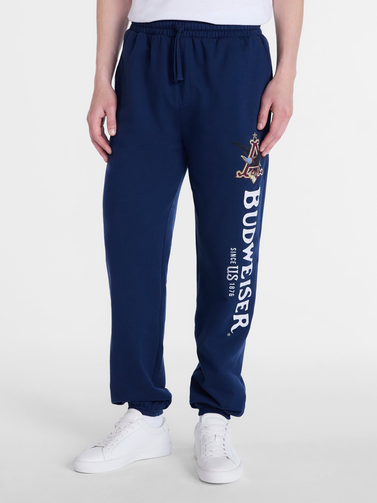 Budweiser Men's and Big Men's Fleece Jogger Pants, Sizes XS-3XL