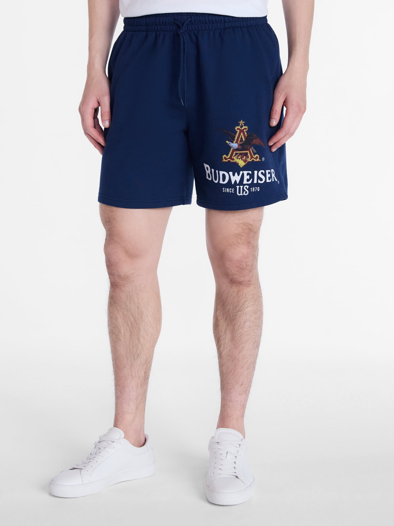 Budweiser Men's and Big Men's Fleece Jogger Shorts, Sizes XS-3XL