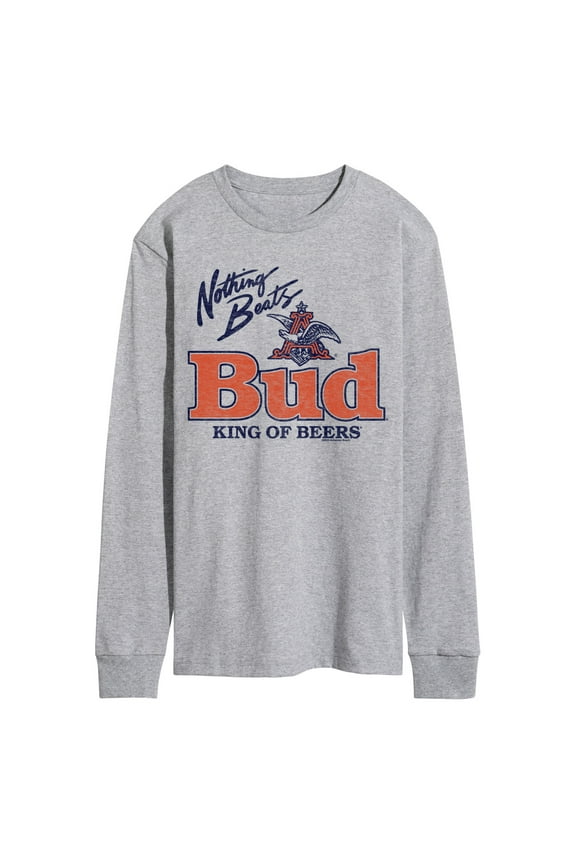 - Nothing Beats A Bud - Men's Long Sleeve Graphic T-Shirt