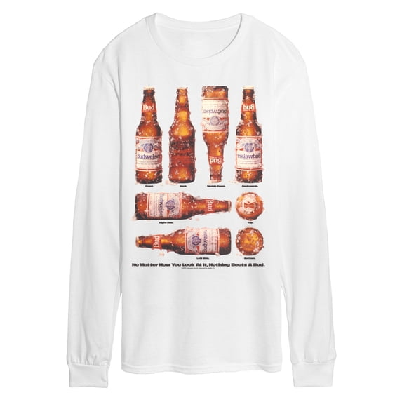 Budweiser - Nothing Beats Bud Grid - Men's Long Sleeve Graphic T-Shirt