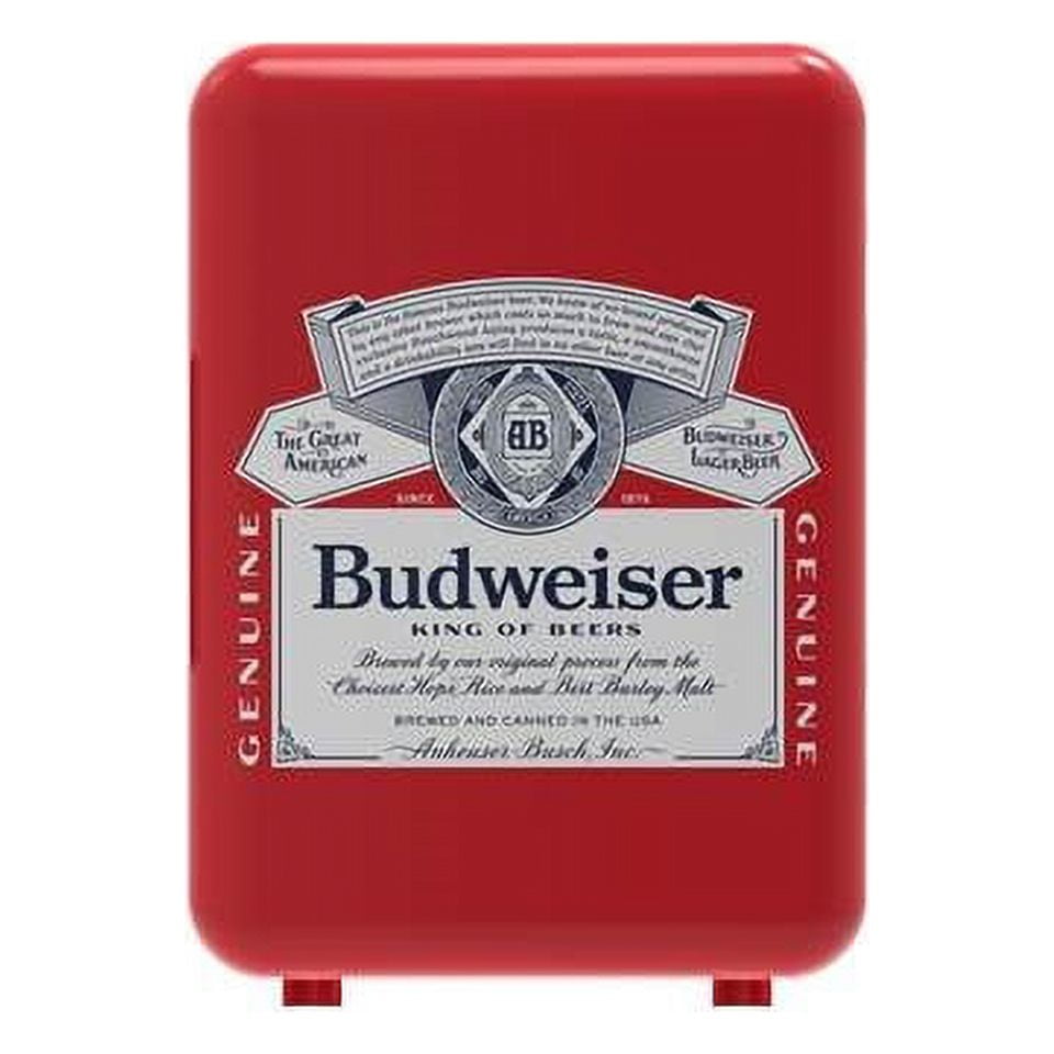 Budweiser Portable 6Can Mini Refrigerator, MIS135BUD, Red
