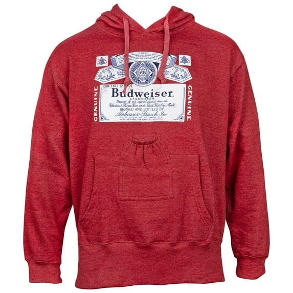 Budweiser Red Beer Pouch Hoodie-XLarge