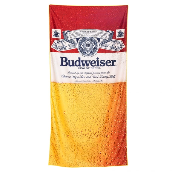 Budweiser Refreshing Beer Pint Beach Towel