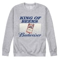 thumbnail image 1 of Budweiser - Retro King of Beers - Men's Crew Fleece Sweatshirt, 1 of 5