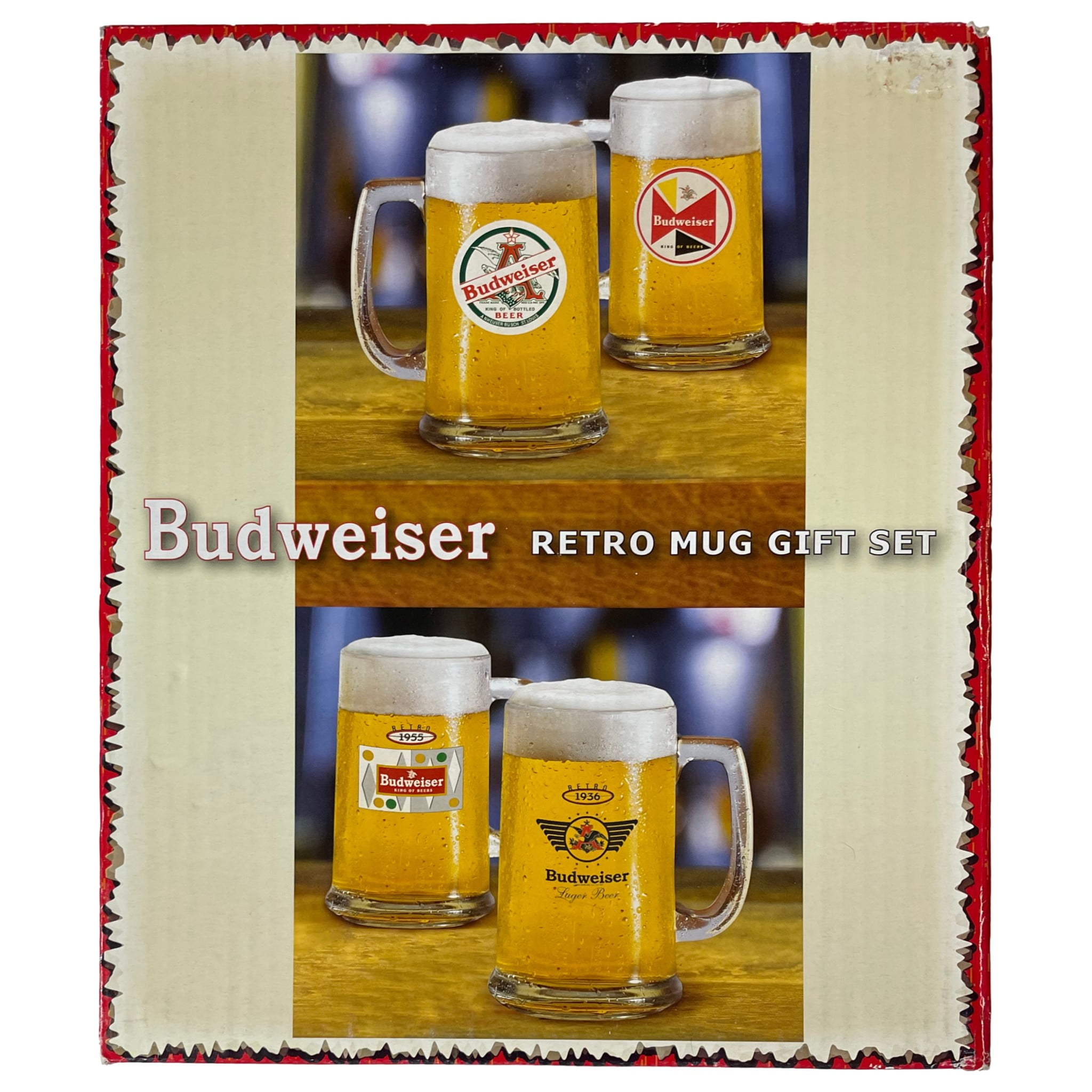 Budweiser Retro Mug Gift Set Includes 4 Collectible Beer Mugs Walmart budweiser-retro-mug-gift-set-includes-4-collectible-beer-mugs-walmart