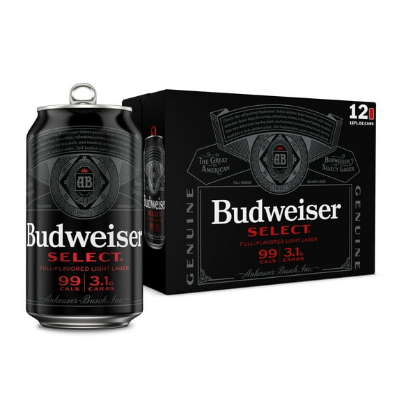 Budweiser Select American Light Lager Beer 12 Pack 12 fl oz Aluminum Cans 4.3% ABV