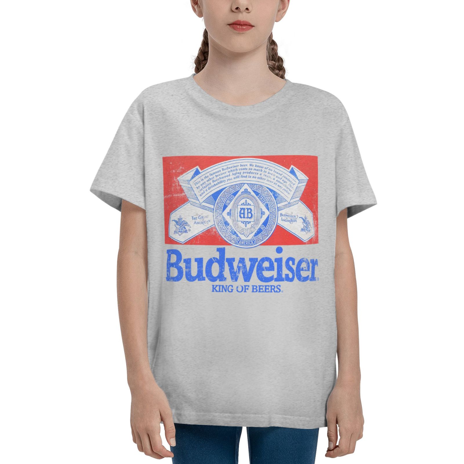 Budweiser Teenage Boys Short Sleeve Crew Neck T Shirts Walmart