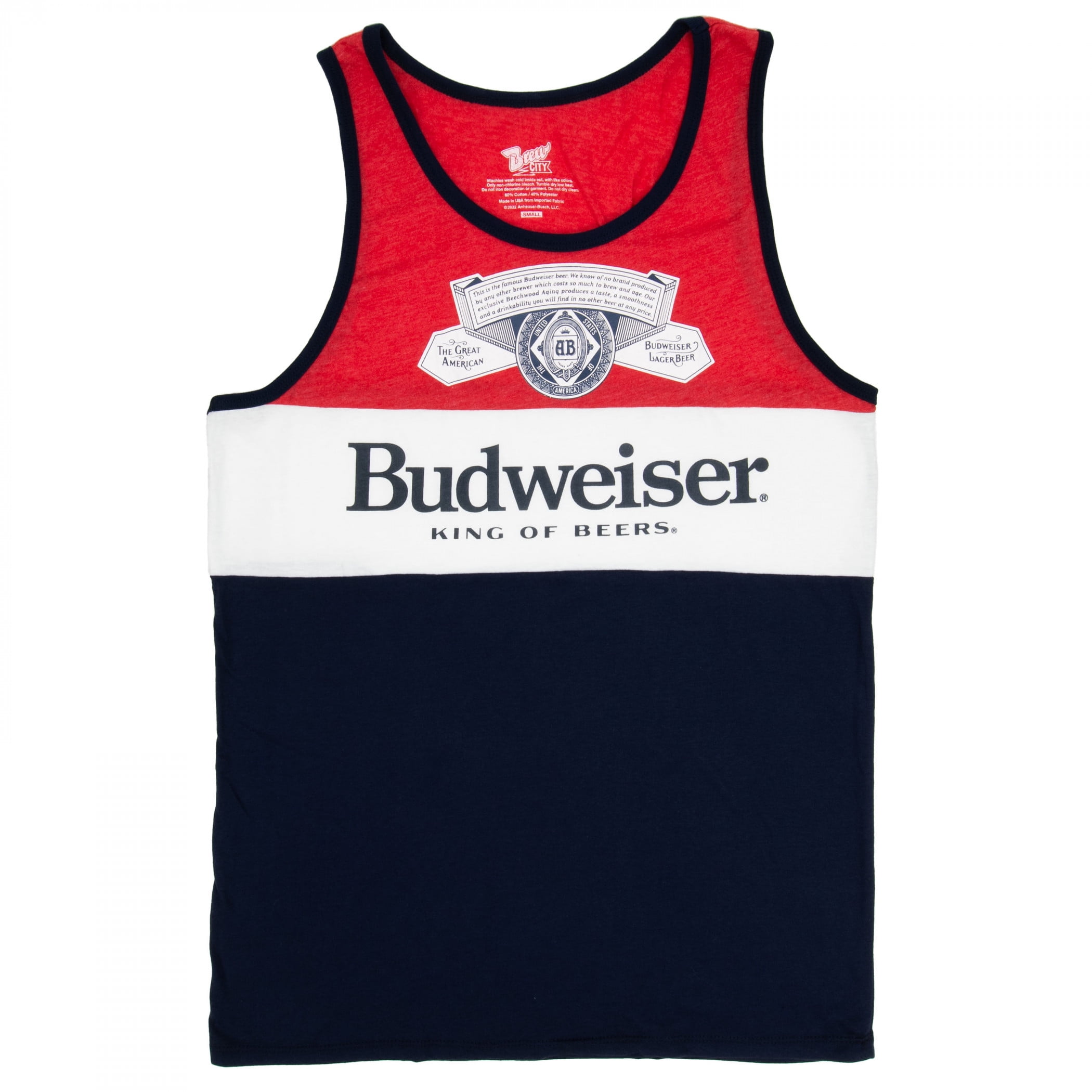 レビュー高評価の商品 Budweiser Walmart.com - Top-Large Tank Block Color Three コレクション