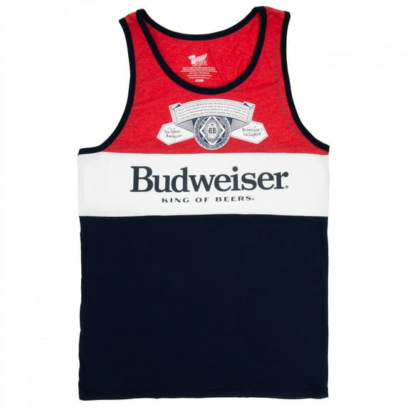 Budweiser Three Color Block Tank Top-Large