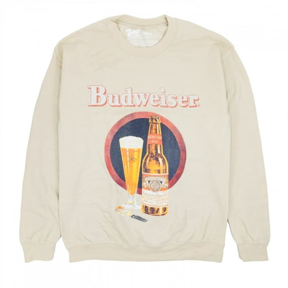 Budweiser Vintage Ad Crewneck Sweatshirt-Medium