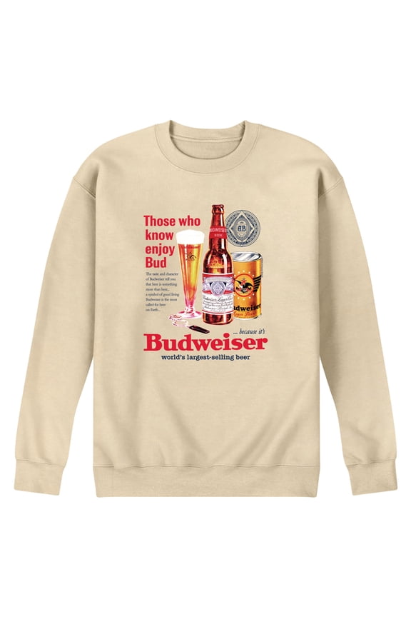 - Vintage Bud Ad - Men's Crew Fleece Sweatshirt