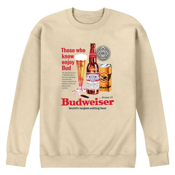 Budweiser - Vintage Bud Ad - Men's Crew Fleece Sweatshirt