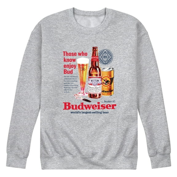 Budweiser - Vintage Bud Ad - Men's Crew Fleece Sweatshirt