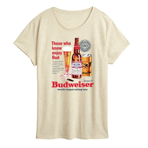 Budweiser - Vintage Bud Ad - Women's Short Sleeve Graphic T-Shirt