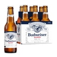 thumbnail image 1 of Budweiser Non-Alcoholic American Lager Beer 6 pack 12 fl oz Glass Bottles 0.0% ABV, 1 of 8