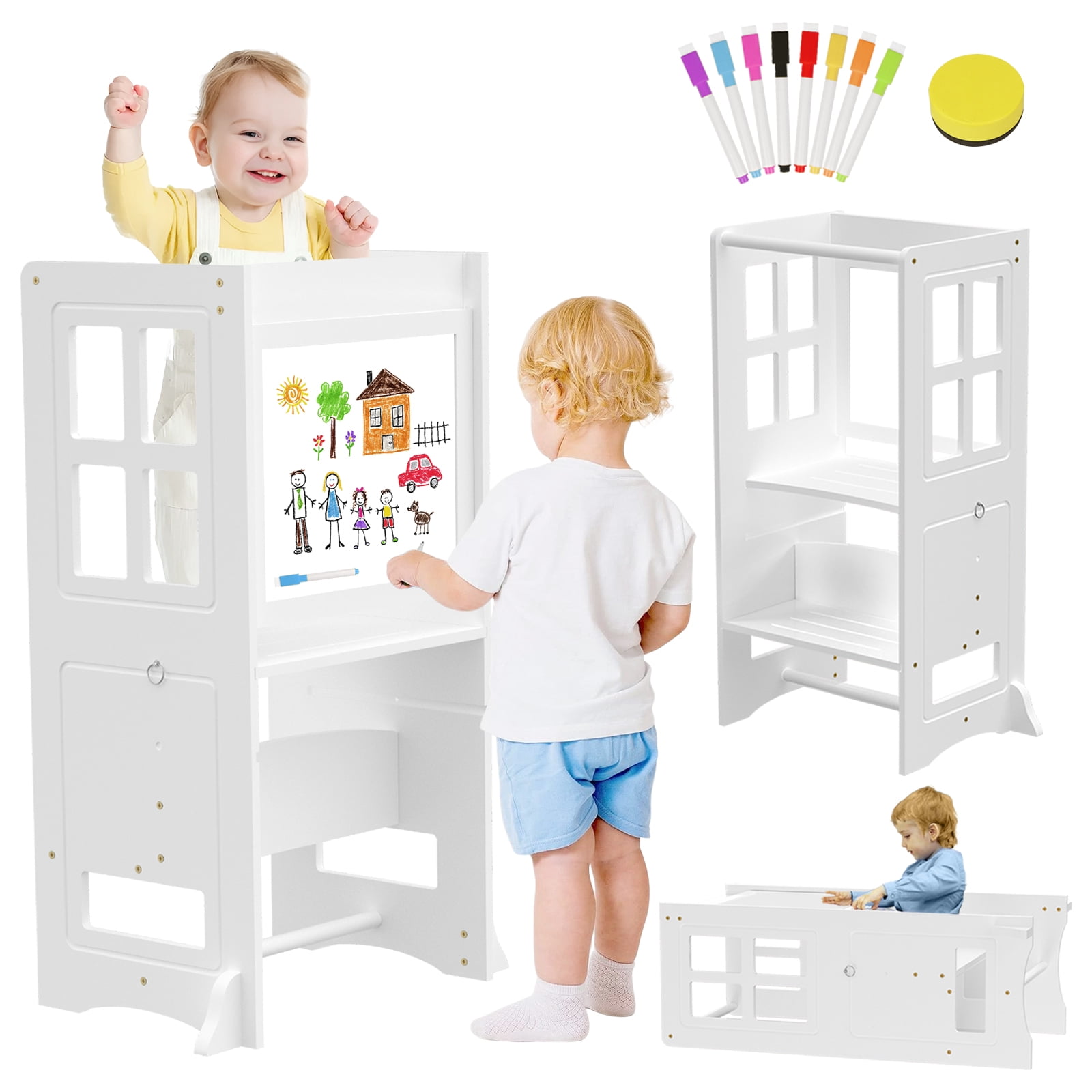Vind leertoren kind in Kinderstoelen op