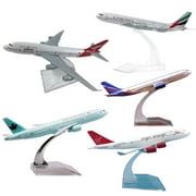 Bueautybox 1:400 Alloy Aircraft Model Diecast Airliner Plane Model with Base Education Kids Toy Gift