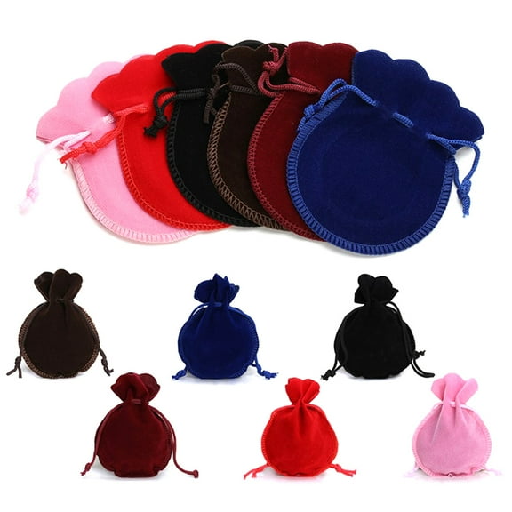 Bueautybox 10PCS Velvet Jewelry Storage Bags Small Accessories Collected Drawstring Pouches Display and Gifts for Weeding Party