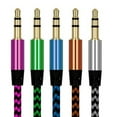 thumbnail image 1 of Bueautybox 3 5mm Nylon Braided Aux Cable (3 3ft/1m Hi Fi Sound) Audio Auxiliary Input Adapter Male to Male AUX Cord for Headphones Car Home Stereos Speaker Echo & More, 1 of 7