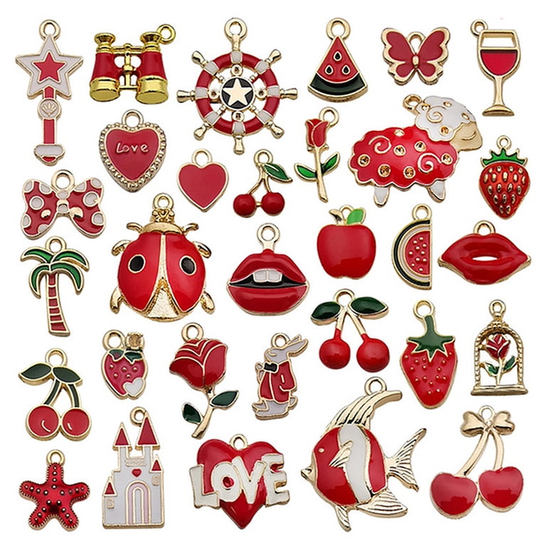 Crafans 20-Pack Colorful Cartoon Enamel Charms - Alloy Pendants For DIY Jewelry Making & Crafts