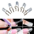 thumbnail image 1 of Bueautybox 5 Pcs Aluminum Re-usable Nails Forms, Feugole Acrylic Nail/UV GEL Extension Tips Forms Guide Protector, 1 of 7