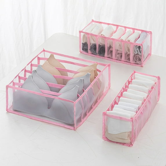 Bueautybox 6/7/11 Grids Underwear Socks Bra Separator Storage Box Wardrobe Drawer Organizer