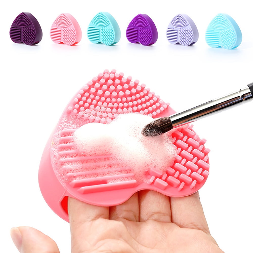 Bueautybox Brush Cleaning Mat,Silicone Makeup Cleaning Brush Scrubber