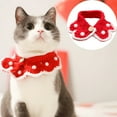thumbnail image 1 of Bueautybox Cat Cute Christmas Decor Santa Xmas Knitted Scarf Pet Collar for Small Animals, 1 of 7