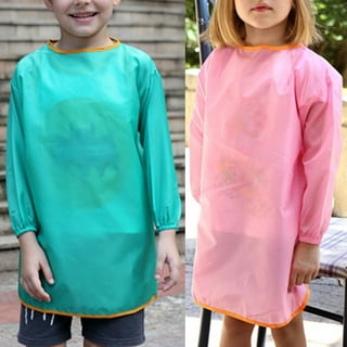 AnuirheiH Kids Art Smock Kids Waterproof Painting Apron Children's Artist  Apron with Long Sleeve and 3 Pockets for Aged 2-6 Year Old Boys Girls 