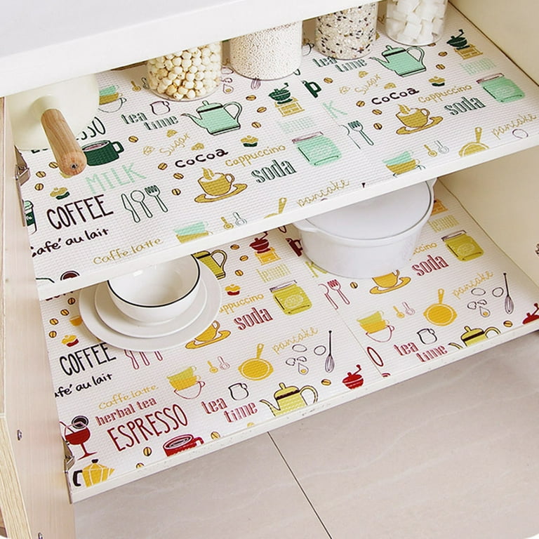 Kitchen Liner Print Drawer Cabinet  Shelf Liners Kitchen Cabinets -  Self-adhesive - Aliexpress