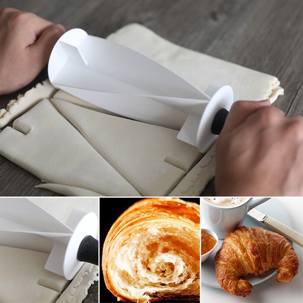 Croissant Cutter Roll Cutter Stainless Steel Croissant Cutter Croissant  Roll Slices Croissant Knife With Wooden Handle For Pasta, Dough, Pastry