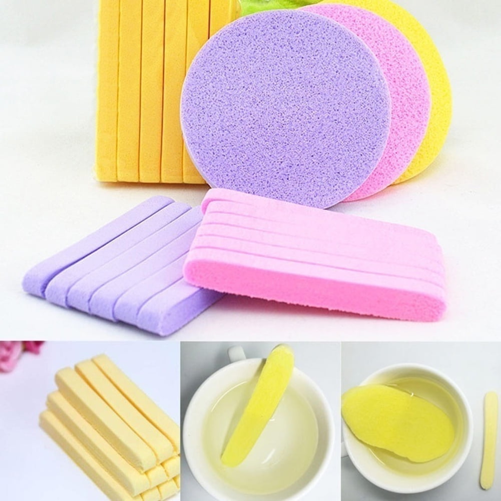 Bueautybox Facial Sponge Compressed,PVA Professional Makeup Removal Wash Round Face Sponge Pads