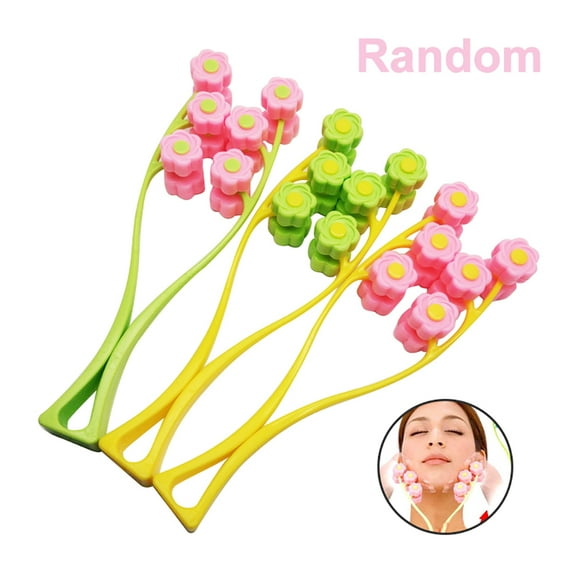 Bueautybox Flower Shape Portable Elastic Face Lift Roller Massager Anti Wrinkle Beauty Tool