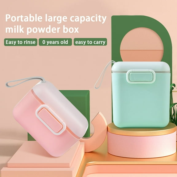 Bueautybox Formula Dispenser with Scoop Milk Powder Formula Containers for Travel Baby Food Storage and Snack Cup for Outdoor Activities On-The-Go Green