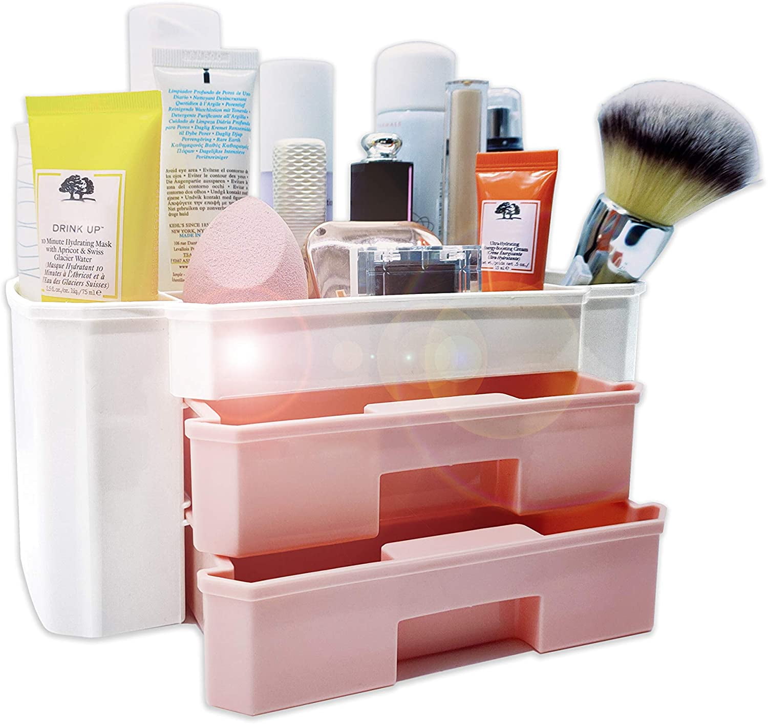 Bueautybox Makeup Organizer with Drawers Countertop Makeup Storage Box