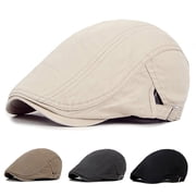 Bueautybox Men s Newsboy Gatsby Cabbie Hats Cotton Adjustable Driving Winter Sun Beret Cap