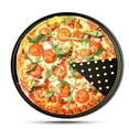 thumbnail image 1 of Bueautybox Pizza Thick Pan, Cheese Aluminum Steel Baking Plates Tray Bakeware with Holes Perforated Round Scratch Resistant, for Home Kitchen, 1 of 7