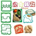 thumbnail image 1 of Bueautybox Sandwich Bread Cutters Set for Kids Bento Lunch Box Mold Supplies Fruit Cookie Cutters, 1 of 7