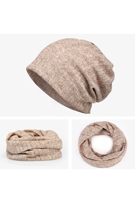 Spring Summer Dual-use UV Protection Baggy Beanie Hat Cap Neck Gaiter Bandana