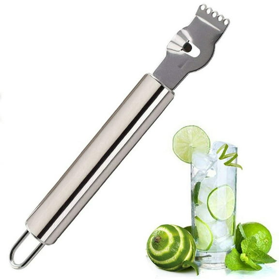 Bueautybox Stainless Steel Lemon Zester Grater with Channel Knife and Hanging Loop