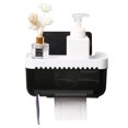 thumbnail image 1 of Bueautybox Toilet Paper Holder Self Adhesive Waterproof Wall Mounted Bathroom Kitchen Tissue Holder Bathroom Tool （2 Size）, 1 of 7