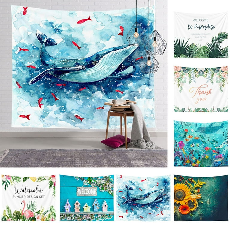 Bueautybox Wall Hanging Tapestry Vintage Tapestry with Ocean