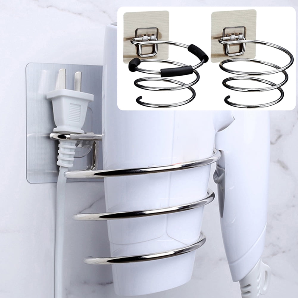 Bueautybox Wall Mounted Stainless Steel Spiral Blower Stand Bathroom ...