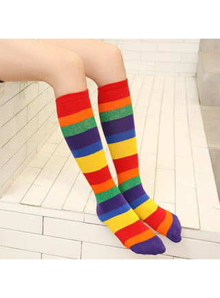 Bright Rainbow Stripes Knee High Toe Socks - Toe Socks : :  Clothing, Shoes & Accessories